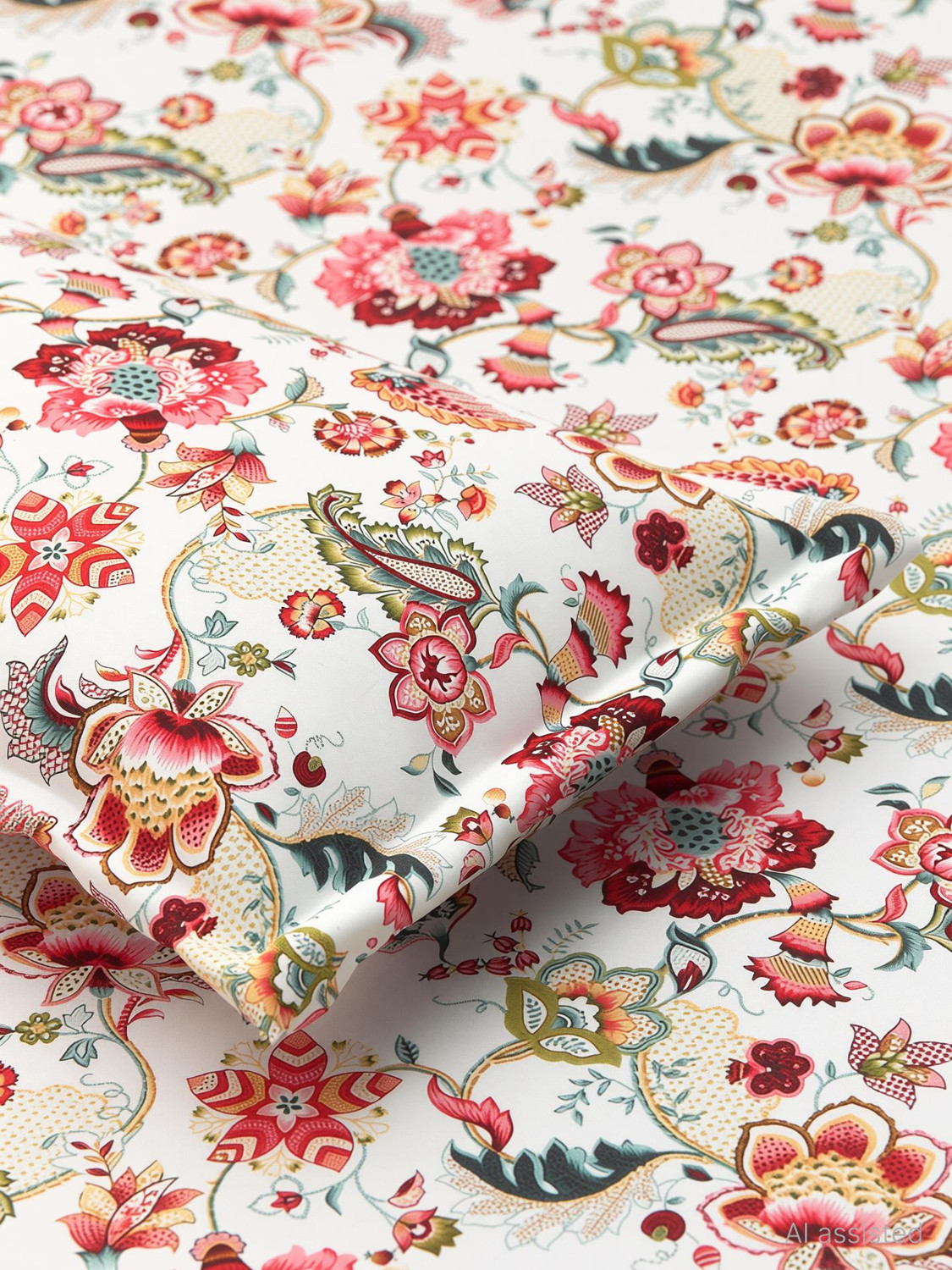 Image of elanorhomes Cotton King Flat 240 TC Printed 1 Bedsheet with 2 Pillow Covers (Flying Petals)