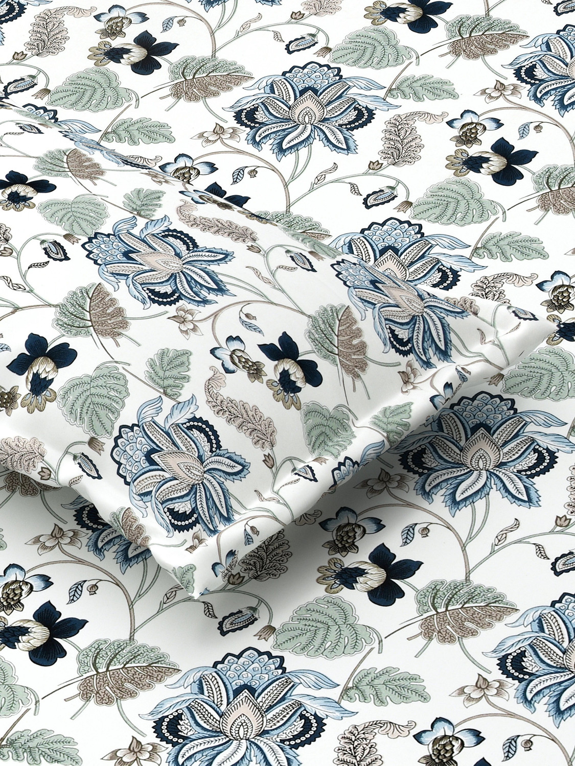 Image of elanorhomes Cotton King Flat 240 TC Printed 1 Bedsheet with 2 Pillow Covers (Flying Petals)