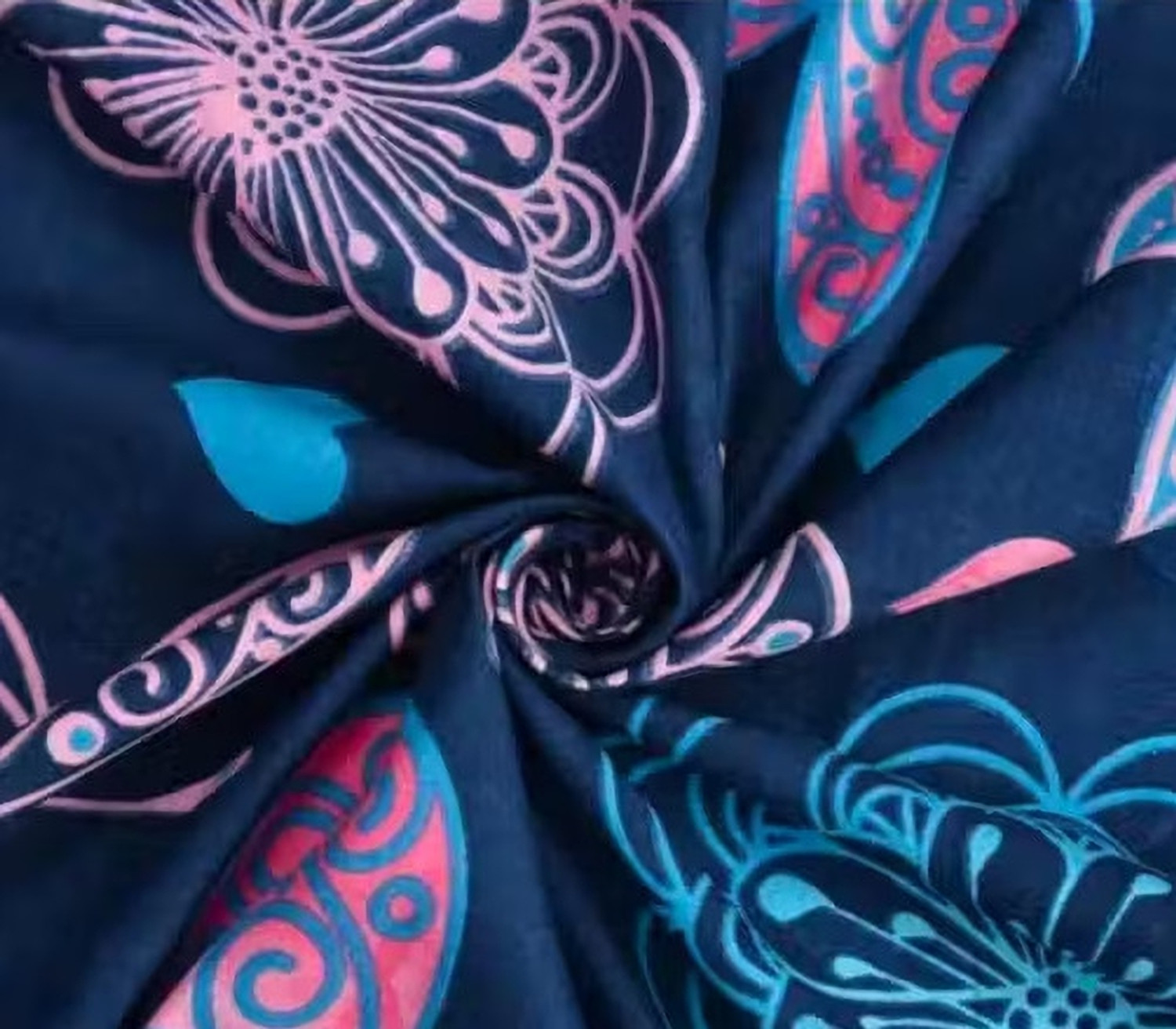Image of DECORWELL Polycotton Double Fitted (Elastic) 390 TC Floral 1 AC Bedsheet with 2 Pillow Covers (Blue)