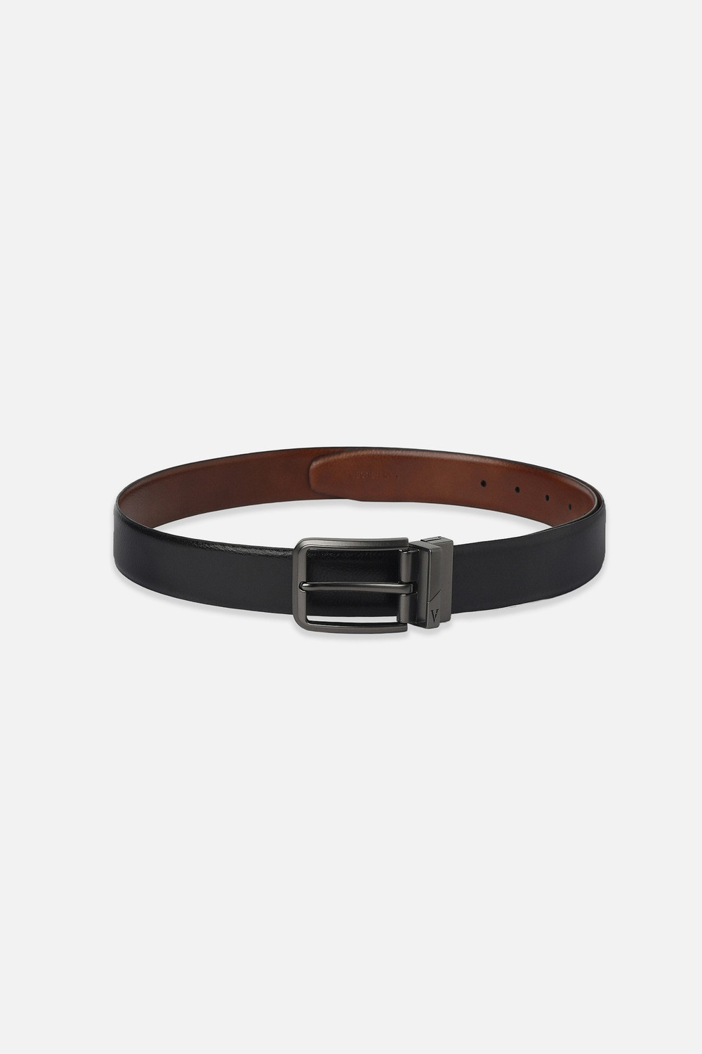 Image of VAN HEUSEN Men Casual Black Genuine Leather Belt