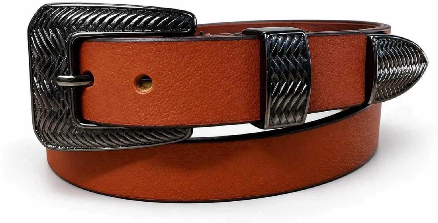 Image of Artisan Men & Women Casual, Evening, Formal, Party Black Genuine Leather Belt