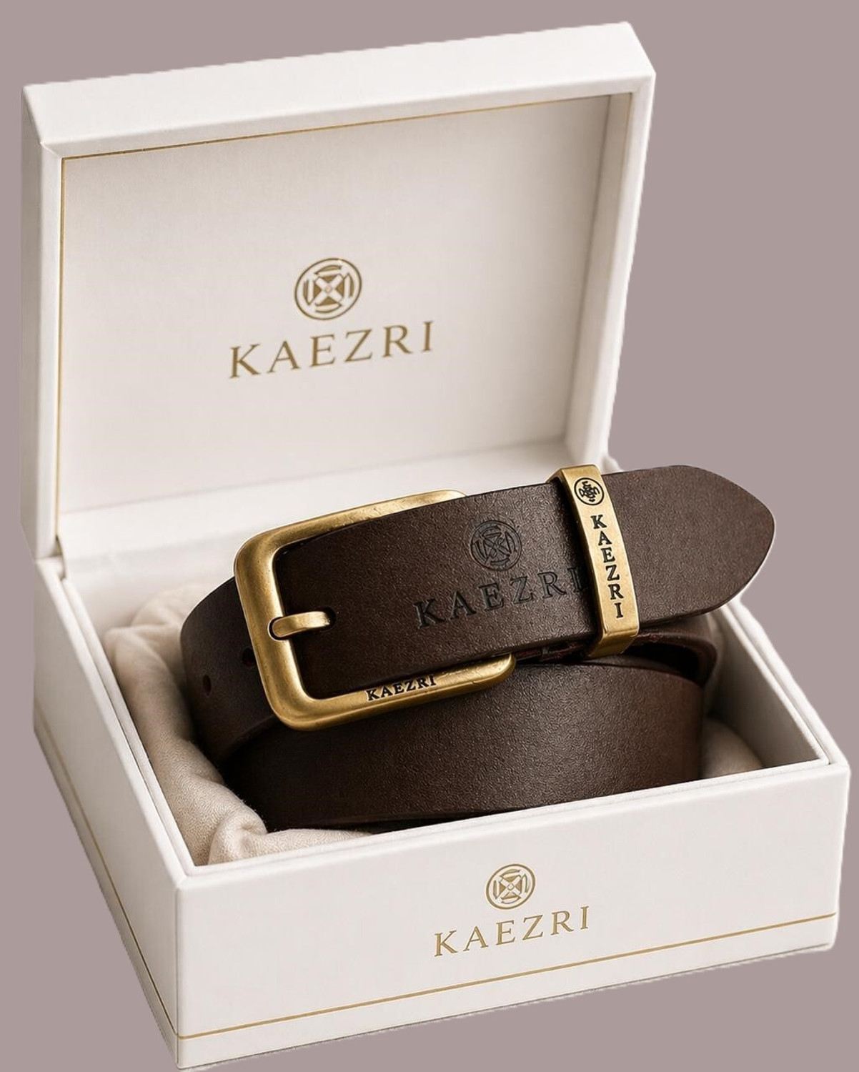 Image of KAEZRI Men Party, Party, Formal, Casual Brown, Black Genuine Leather Reversible Belt