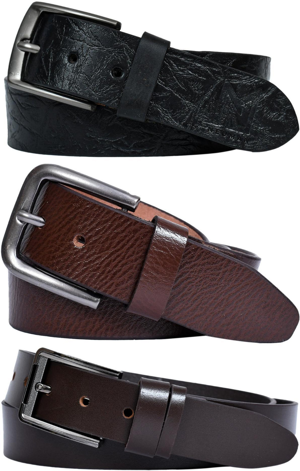 Image of LEVI'S Men Casual Black Genuine Leather Belt