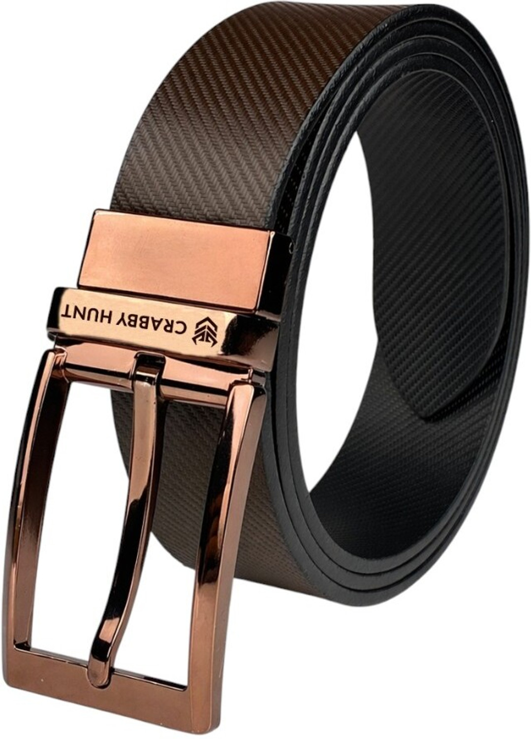 Image of Police Men Casual Black Genuine Leather Reversible Belt