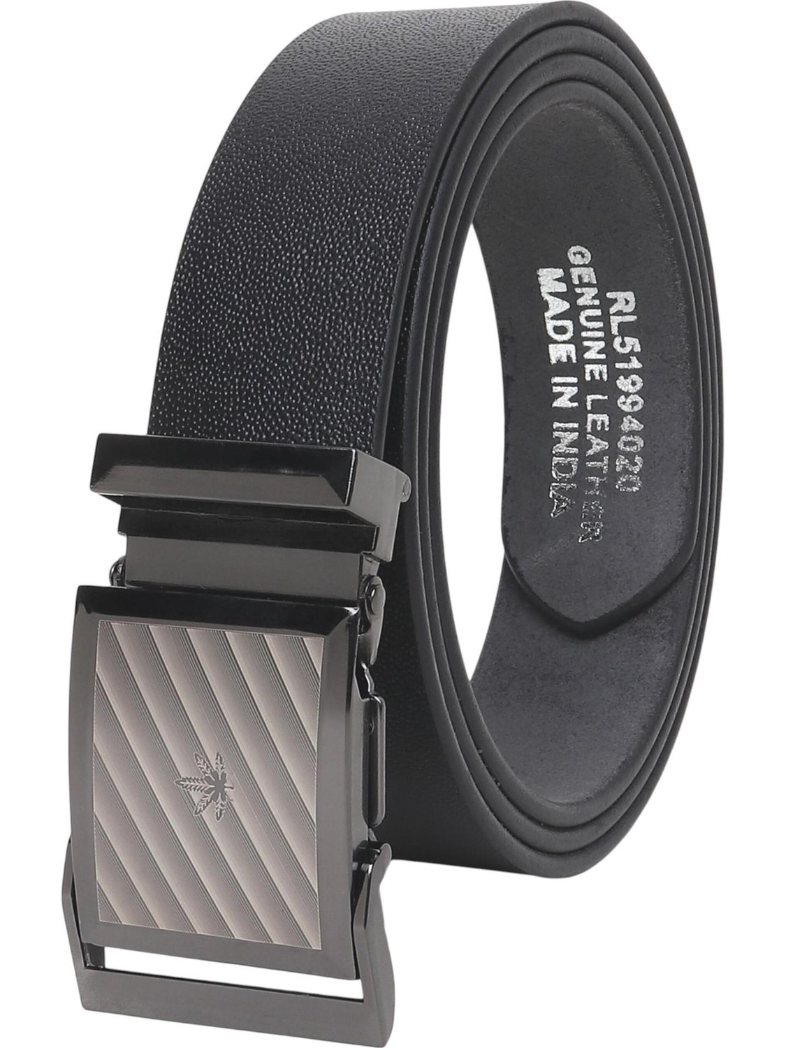 Image of LOOPA Men Formal Black Genuine Leather Belt