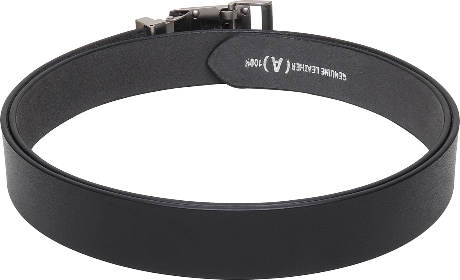 Image of LOOPA Men Formal Black Genuine Leather Belt