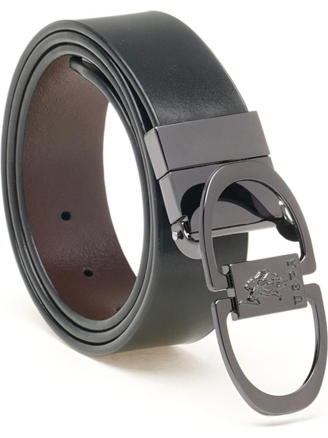 Image of PETER ENGLAND Men Formal Black Genuine Leather Belt