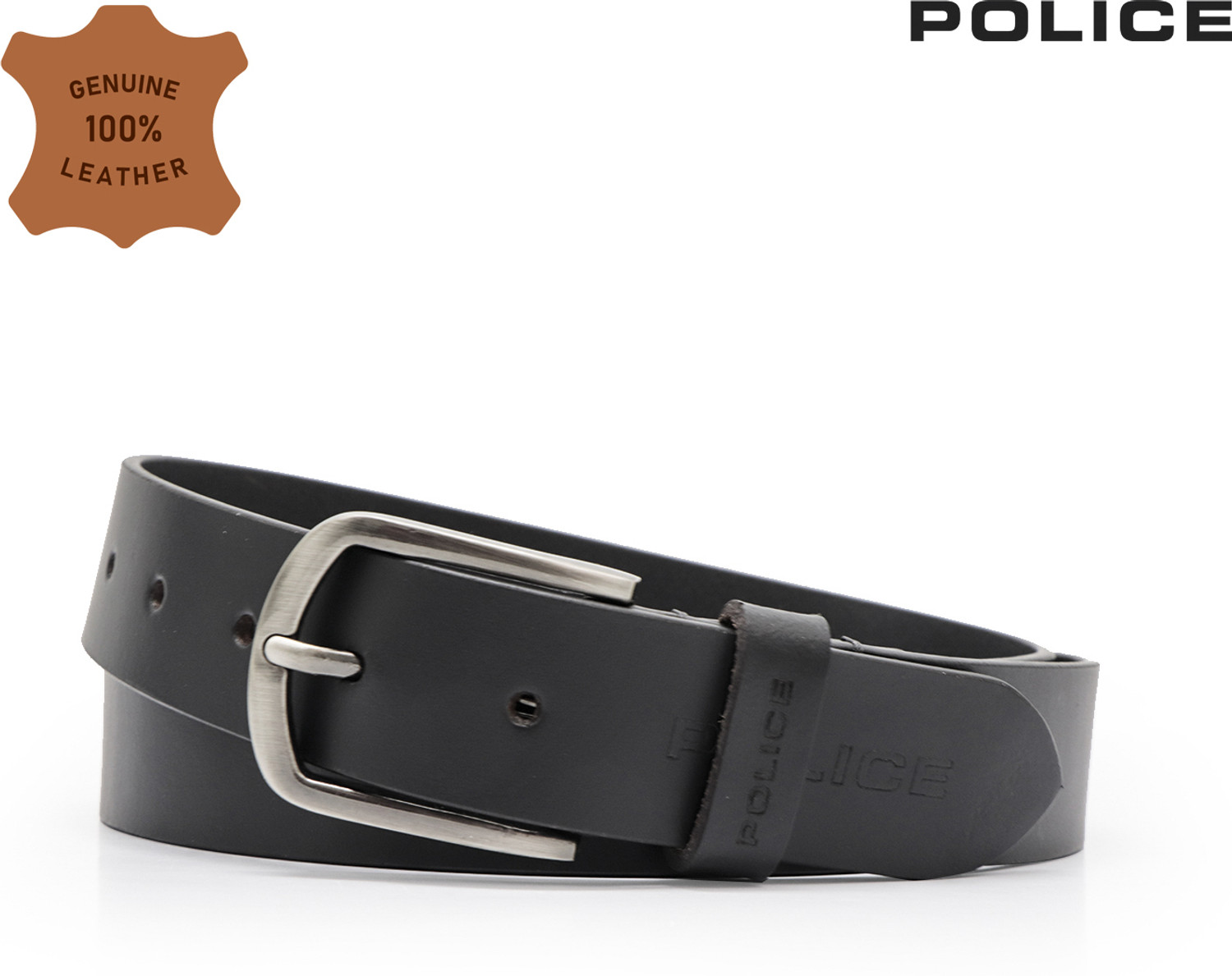 Image of Police Men Casual Black Genuine Leather Reversible Belt