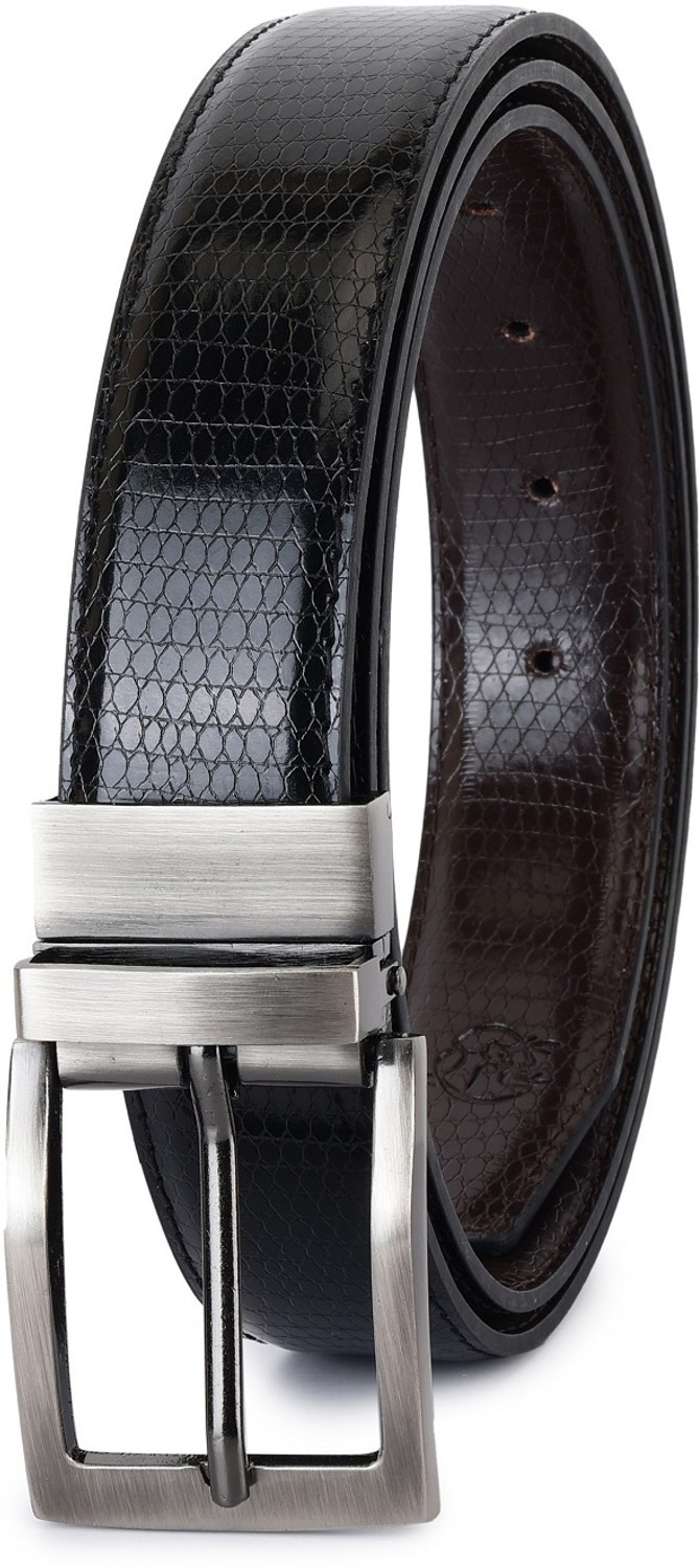 Image of PURUS CORIUM Men Formal, Party Black Genuine Leather Belt