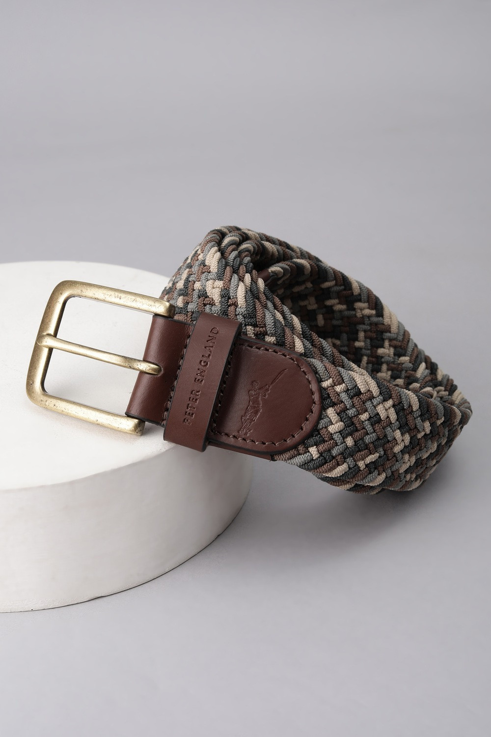 Image of PETER ENGLAND Men Formal Black Genuine Leather Belt