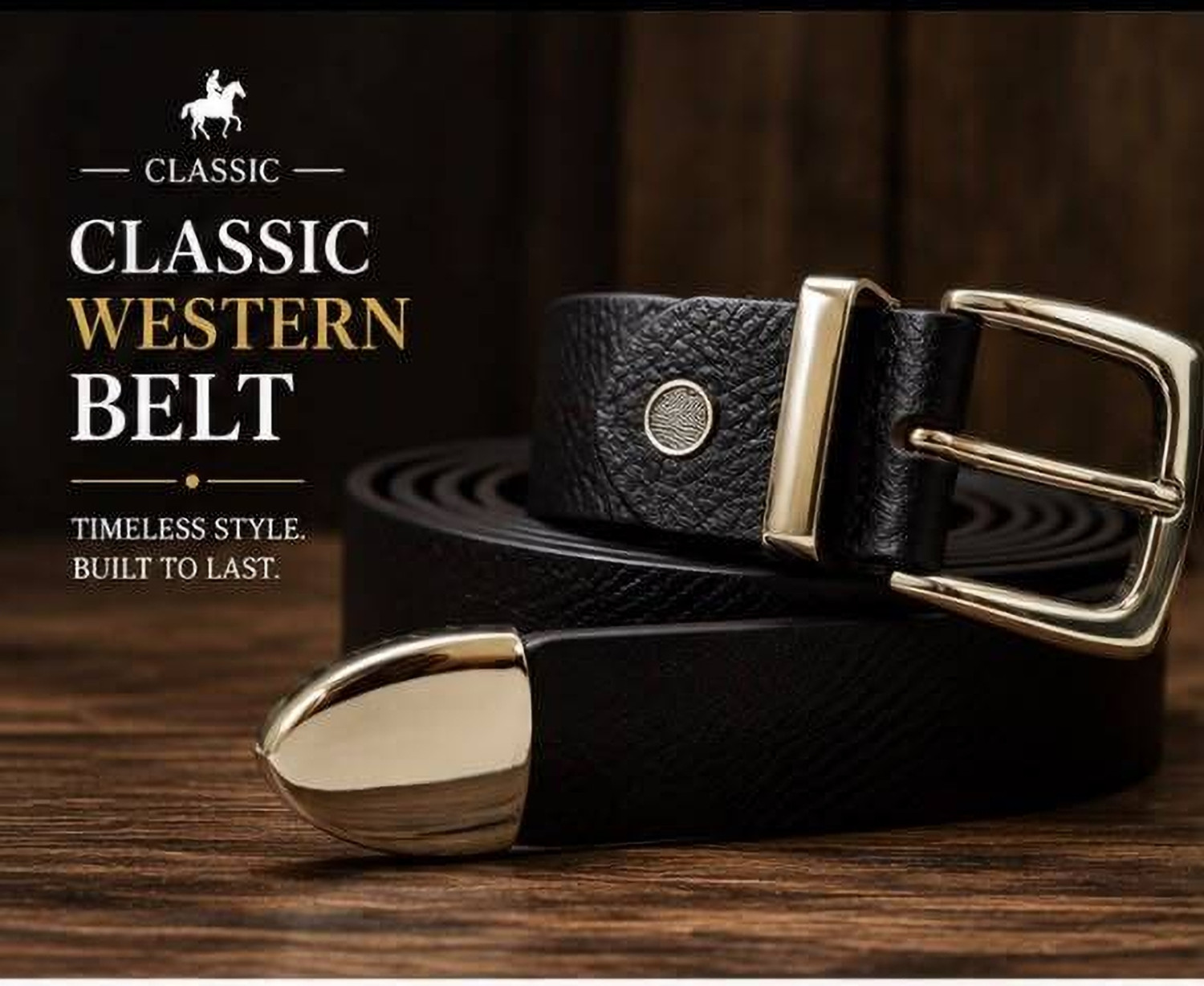 Image of Artisan Men & Women Casual, Evening, Formal, Party Black Genuine Leather Belt