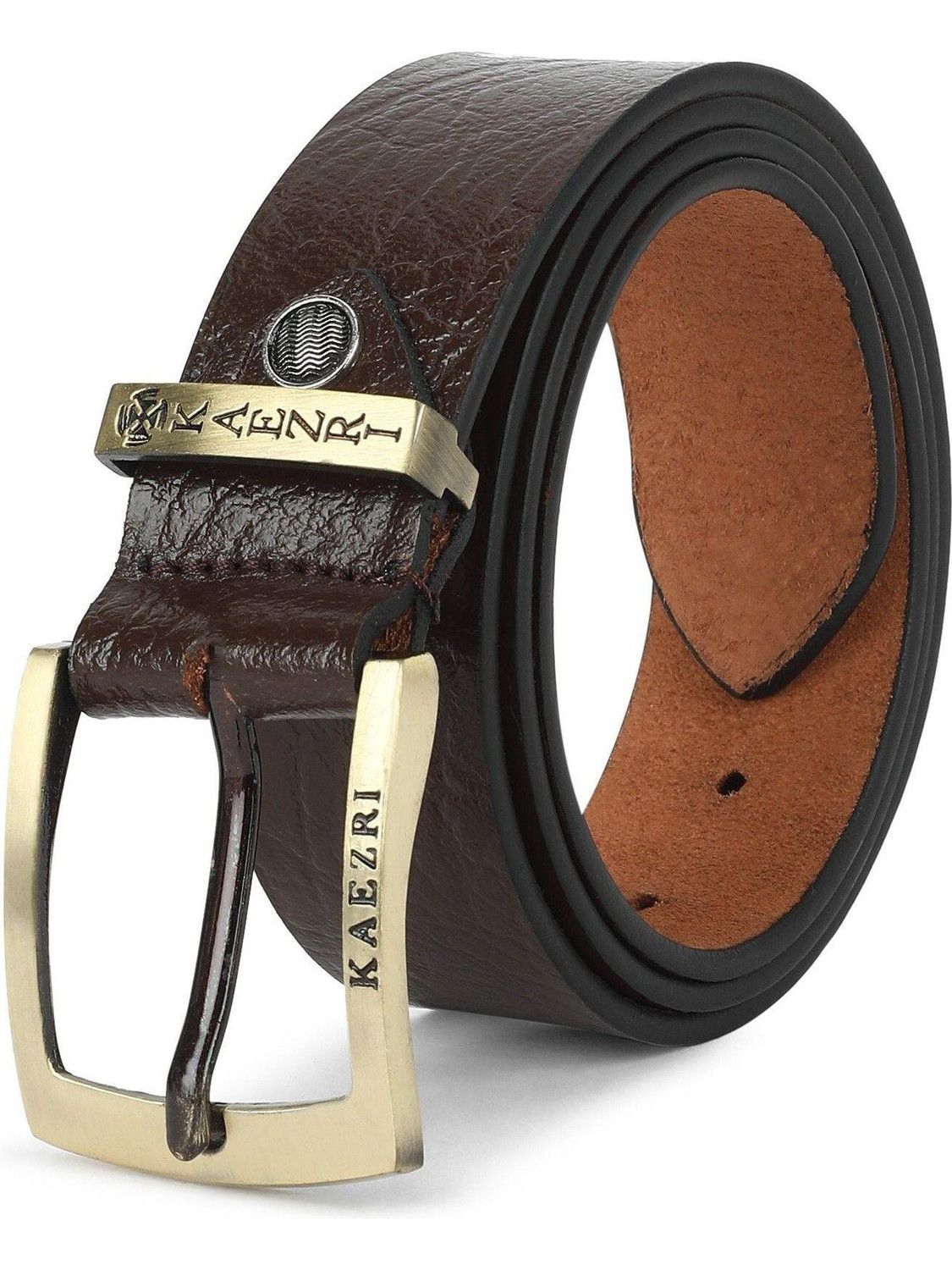 Image of ShopGlobal Men Casual Black, Brown Texas Leatherite Belt
