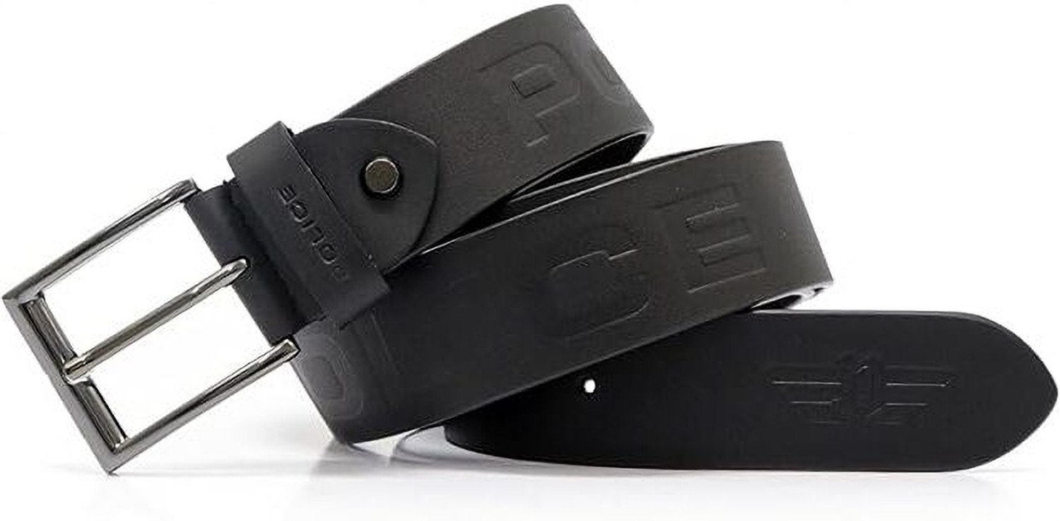 Image of Police Men Casual Black Genuine Leather Reversible Belt