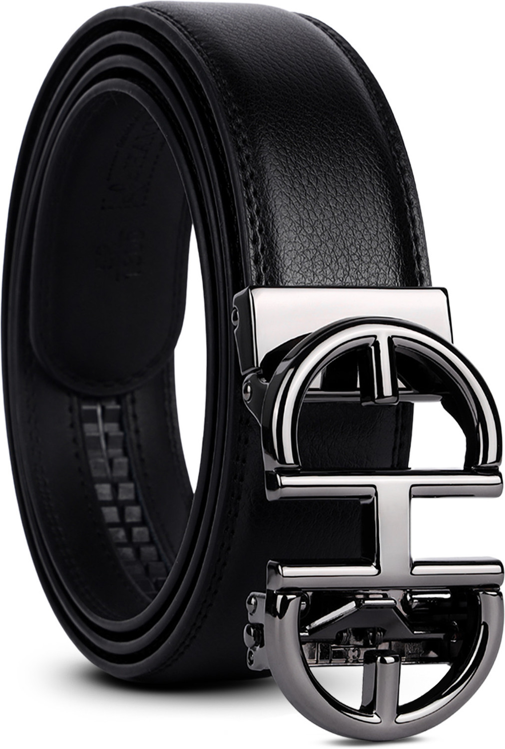 Image of LUXURY LEATHER Men Formal, Party, Evening, Casual Black Texas Leatherite Belt