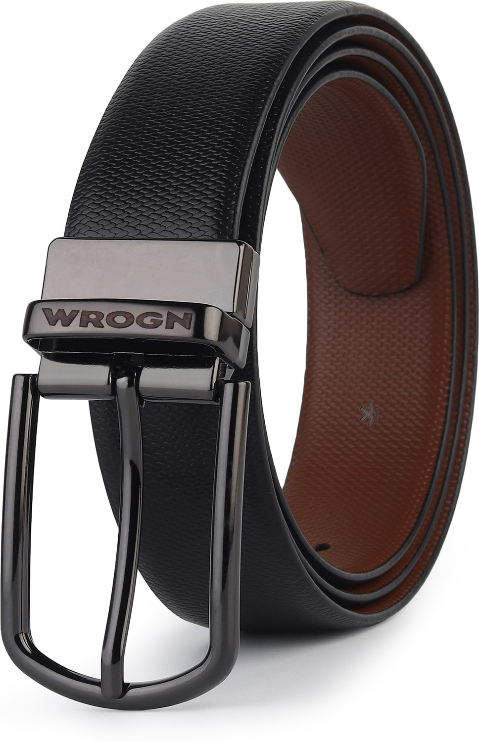 Image of PURUS CORIUM Men Formal, Party Black Genuine Leather Belt