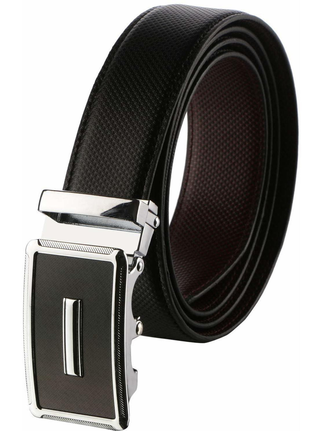 Image of USL Men Casual Black Genuine Leather Reversible Belt