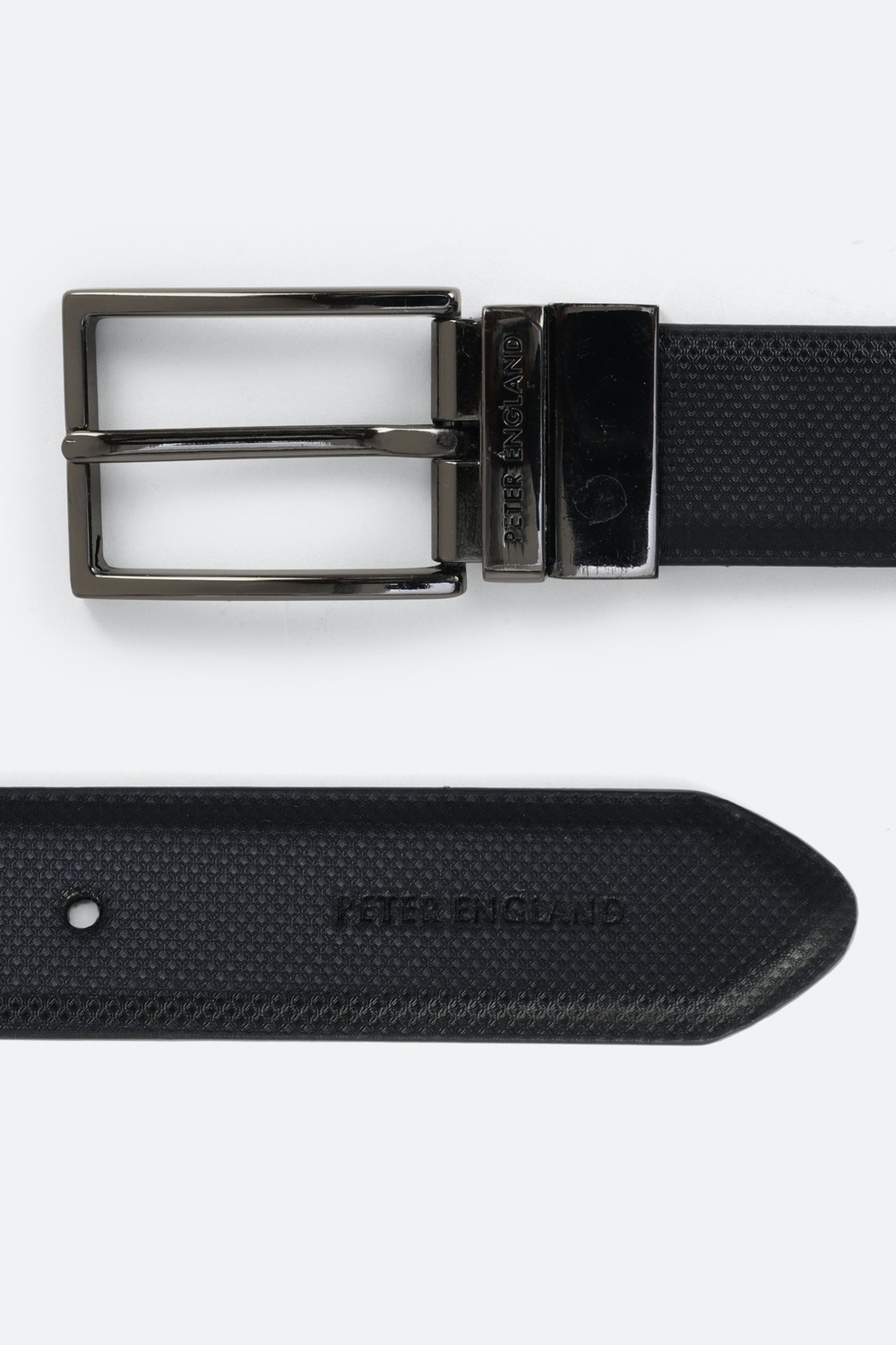 Image of PETER ENGLAND Men Formal Black Genuine Leather Belt