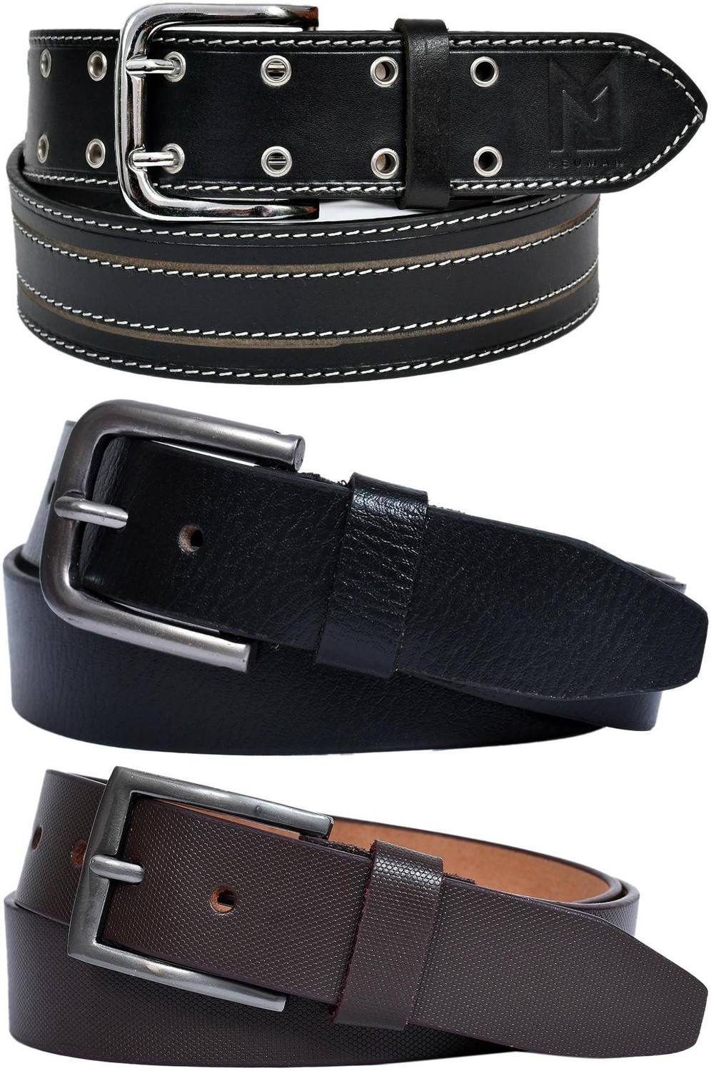 Image of LEVI'S Men Casual Black Genuine Leather Belt