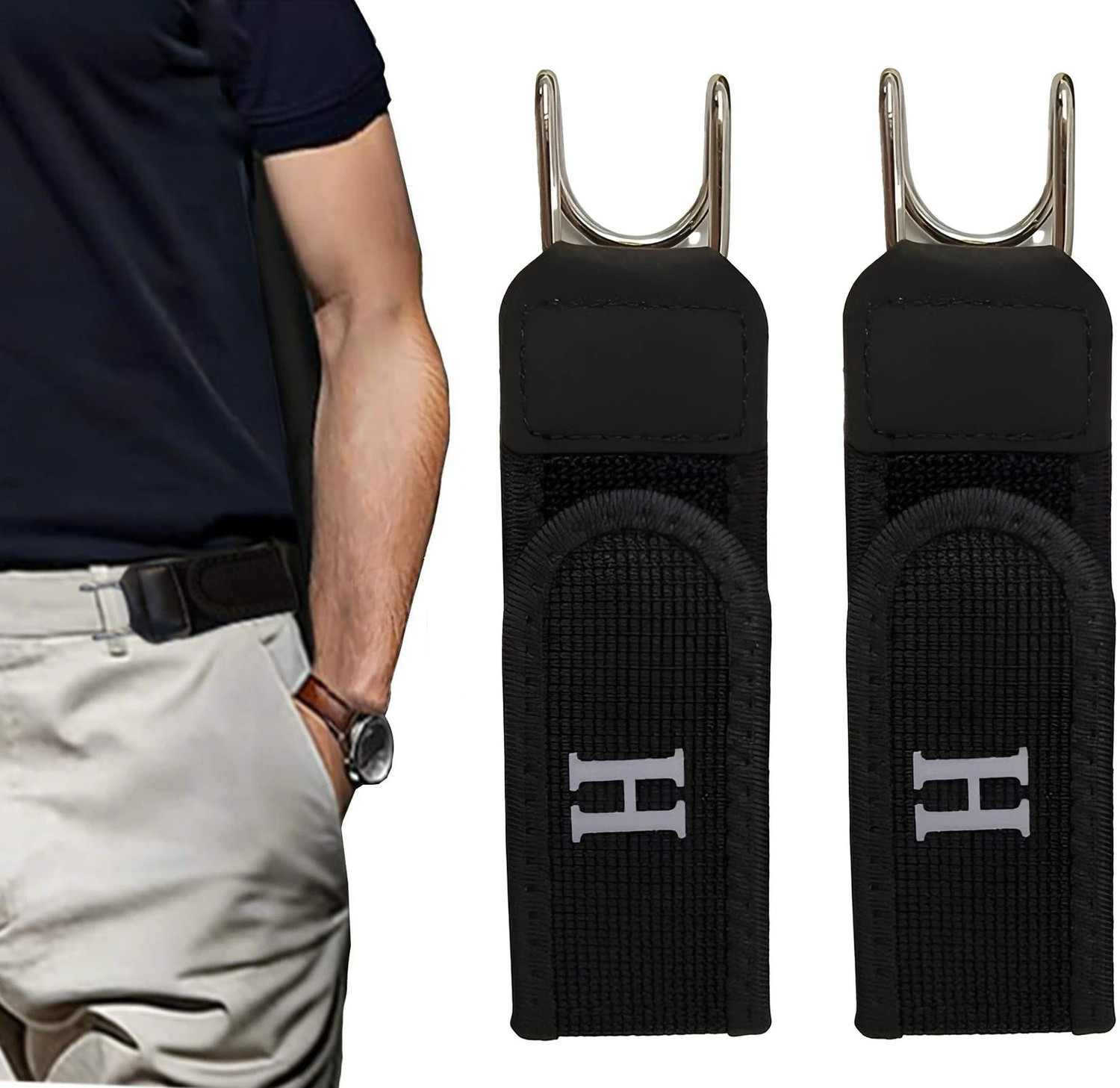 Jay Bhagwati Black Nylon Belt - Image 1
