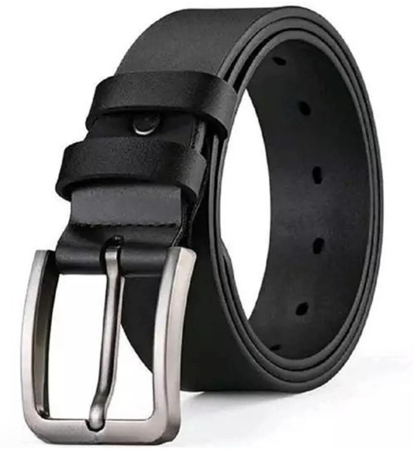 Image of ShopGlobal Men Casual Black, Brown Texas Leatherite Belt