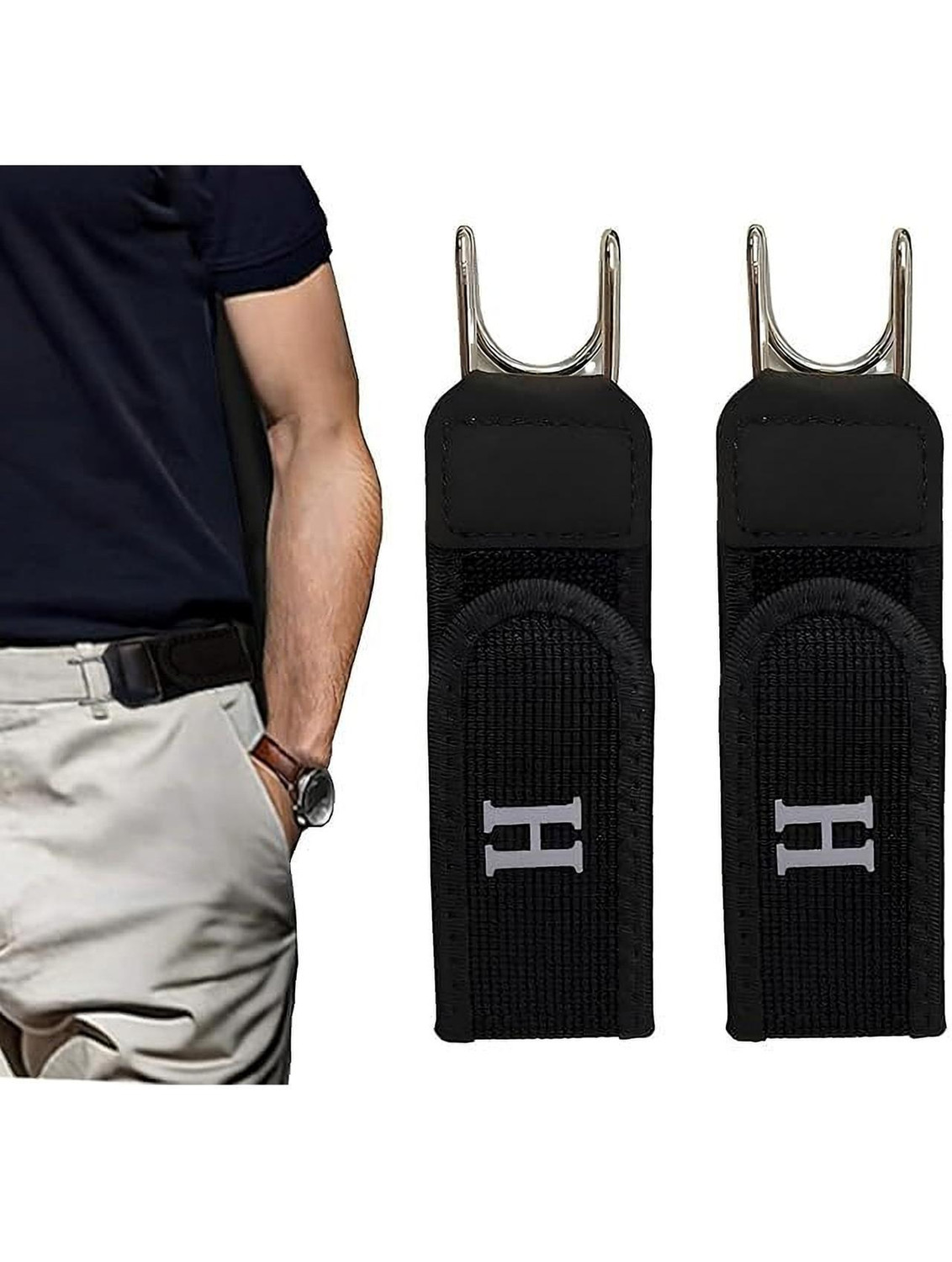 CARTSPACE Black Nylon, Metal, Fabric Belt - Image 1