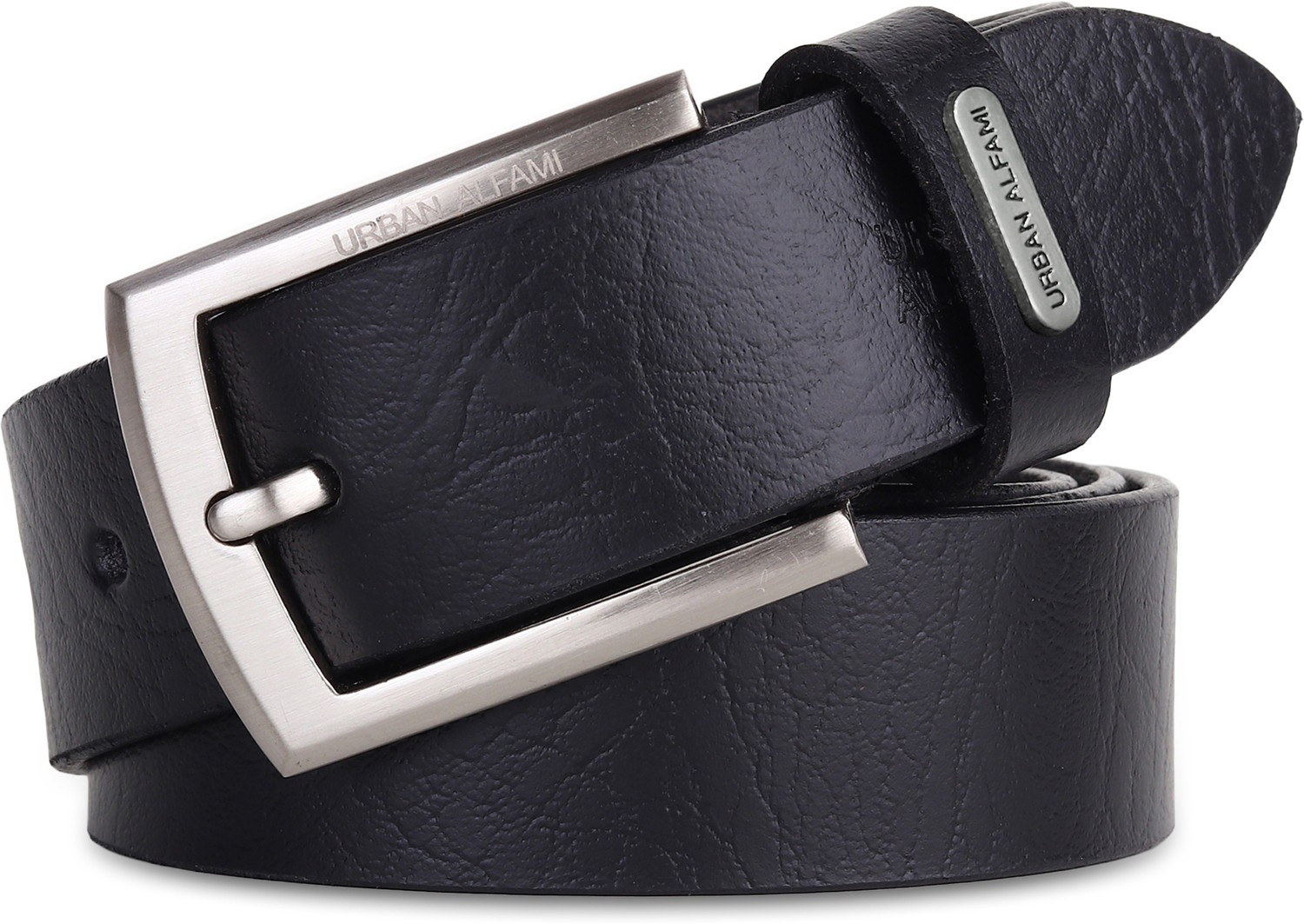 URBAN ALFAMI Men Black Genuine Leather Belt - Image 1