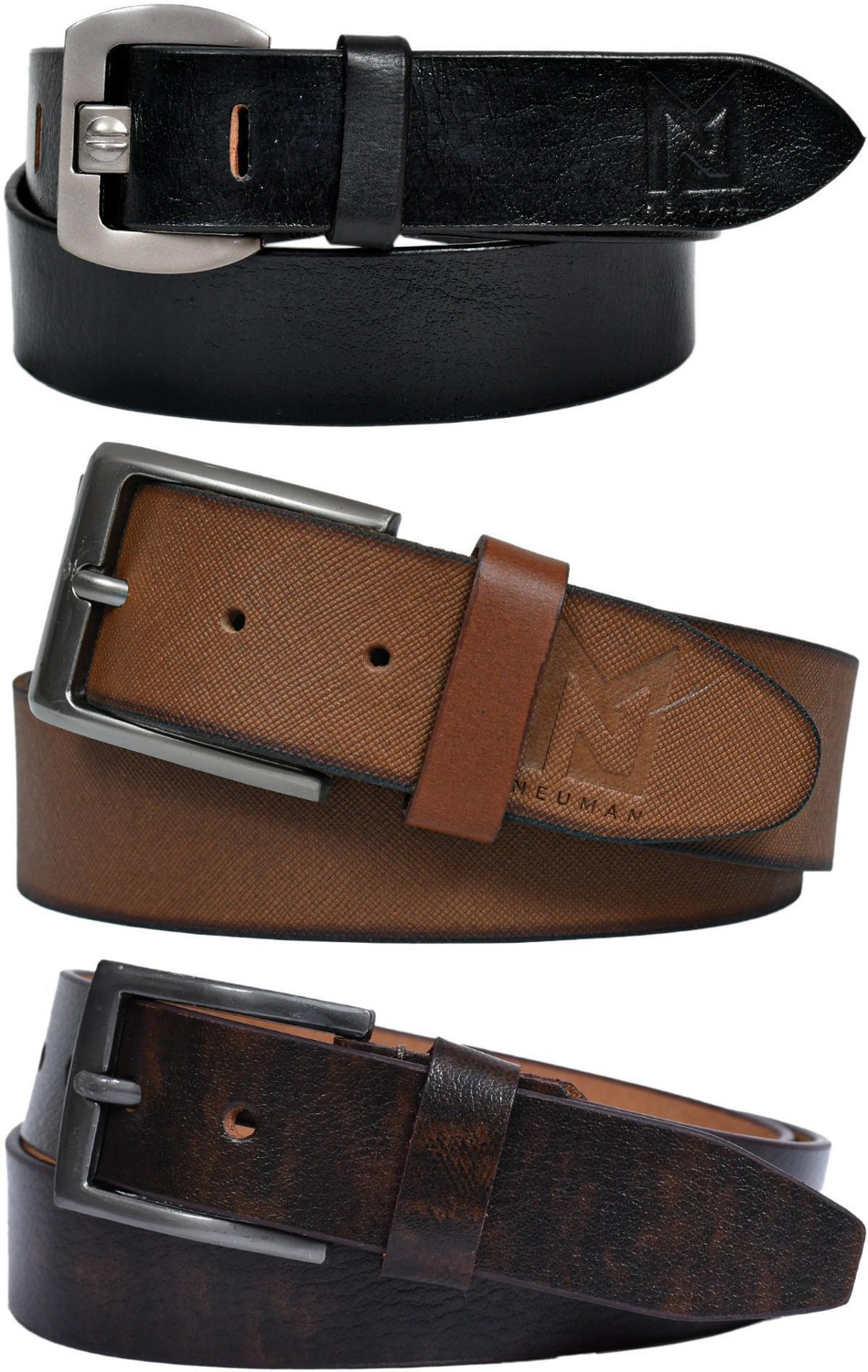 Image of LEVI'S Men Casual Black Genuine Leather Belt