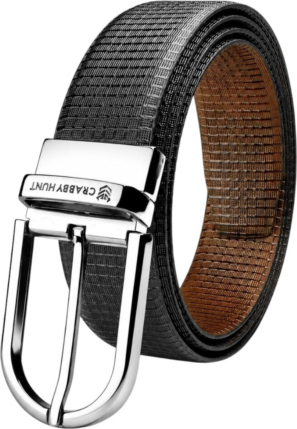 Image of PURUS CORIUM Men Formal, Party Black Genuine Leather Belt