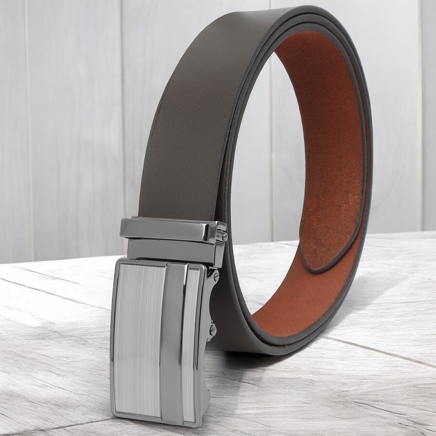 Image of Roadster Men Brown Genuine Leather Belt