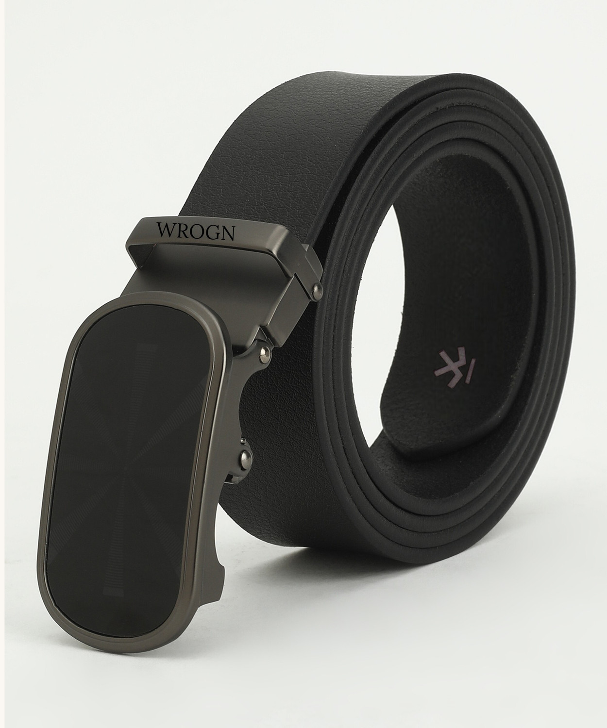 Image of LUXURY LEATHER Men Formal, Party, Evening, Casual Black Texas Leatherite Belt