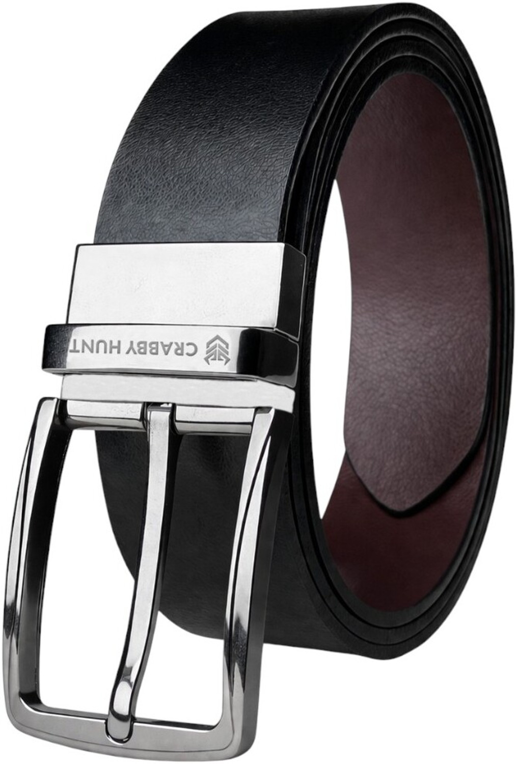 Image of PURUS CORIUM Men Formal, Party Black Genuine Leather Belt