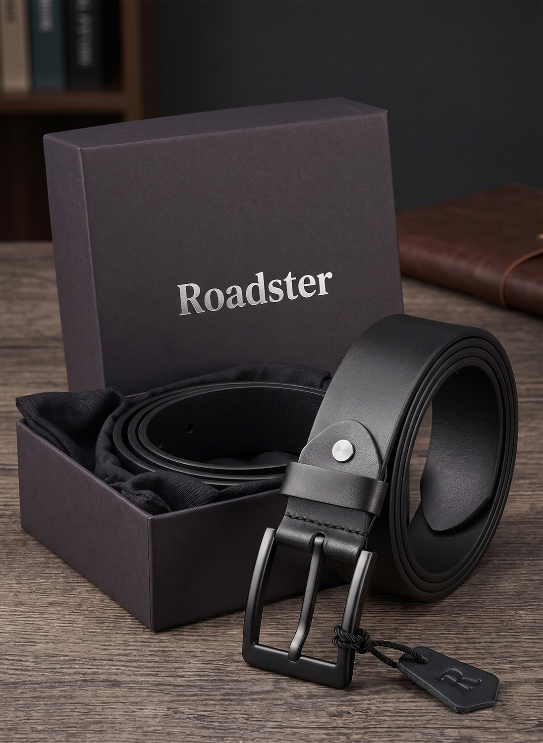 Image of Roadster Men Casual, Evening, Formal, Party Brown Genuine Leather Belt