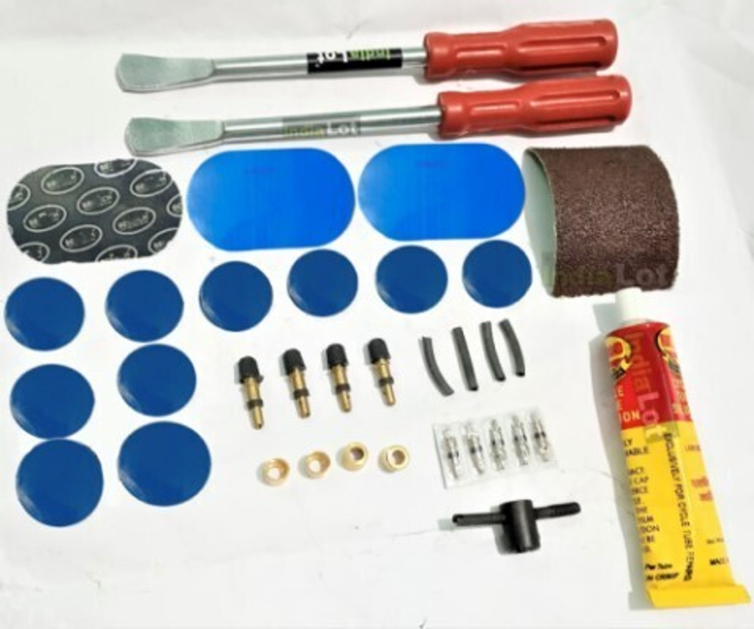 Image of IndiaLot Bicycle Cycle Bike Full Puncture Repair kit Portable 34 Pieces Inbox Bicycle Brake Disk