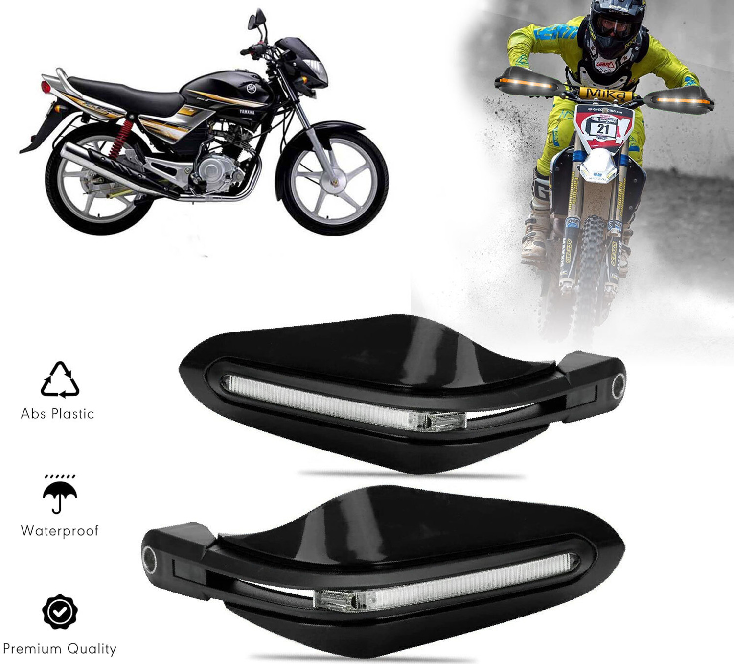 Image of AUTO PEARL Black Protector Proguard Pro Brake Clutch Lever Protector Guard Bike Crash Guard (Yamaha)