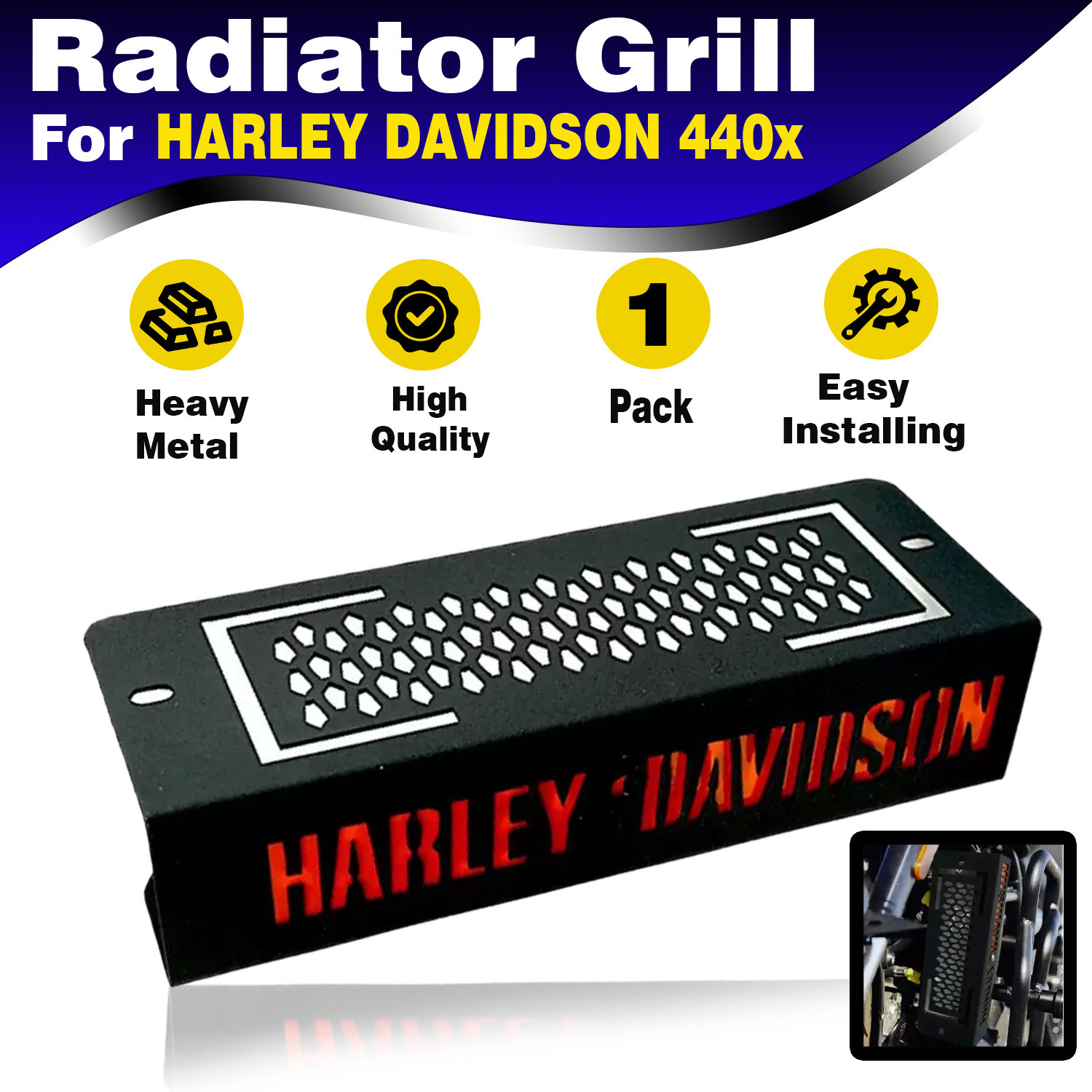 Image of A&U TRADEZ YAMAHA R15 V4 Bike Radiator Guard (Yamaha)