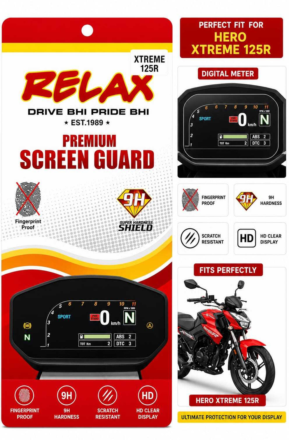Image of ENEMYT QX20 Design Good Side Guard Saree Guard foot rest For Hero Xtreme 125R Bike Saree Guard (Hero)