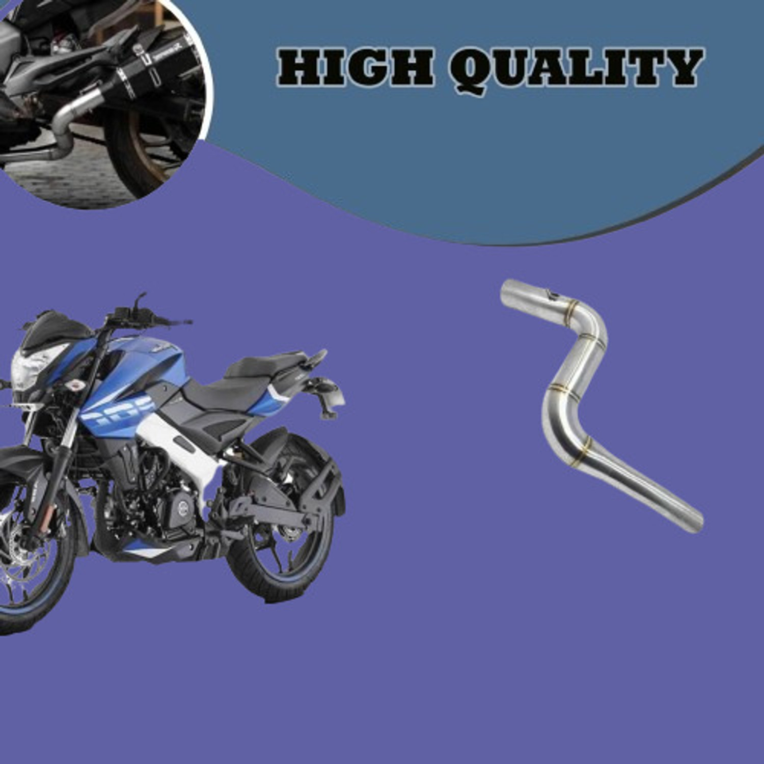 Image of KILLERRYDER Series NA Pulsar Slip-on Exhaust System (Stainless Steel)