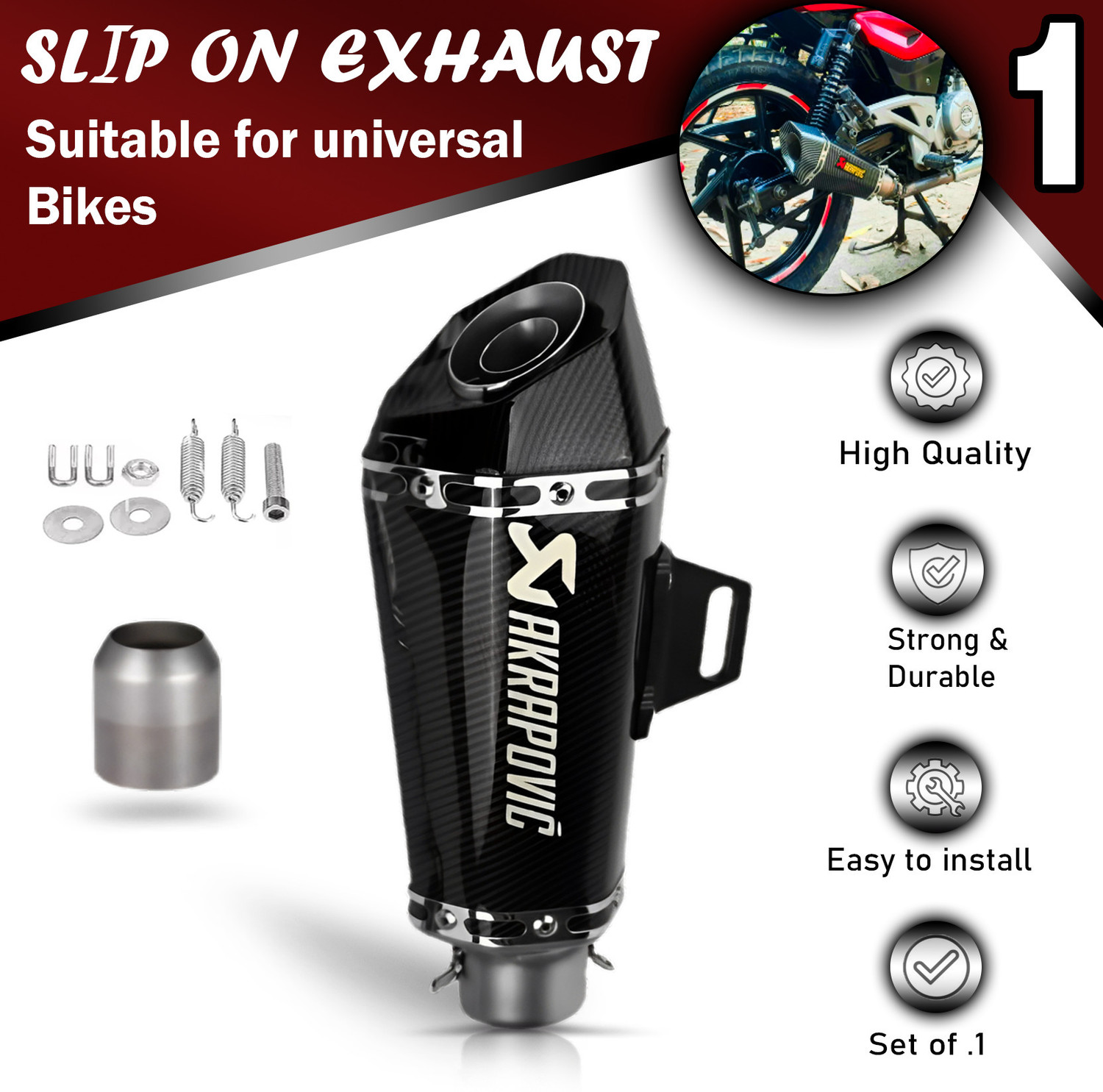 Image of EAZ Original Gold Star Silencer for Royal Enfield Royal Enfield Classic 350 Slip-on Exhaust System (Stainless Steel)