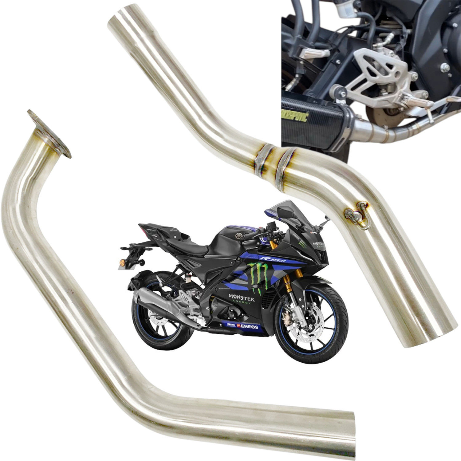 Image of KILLERRYDER Series NA Pulsar Slip-on Exhaust System (Stainless Steel)