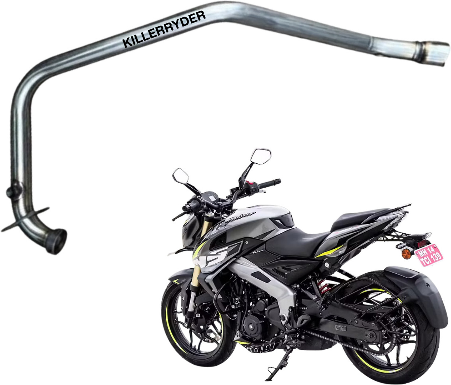 Image of KILLERRYDER Series NA Pulsar Slip-on Exhaust System (Stainless Steel)