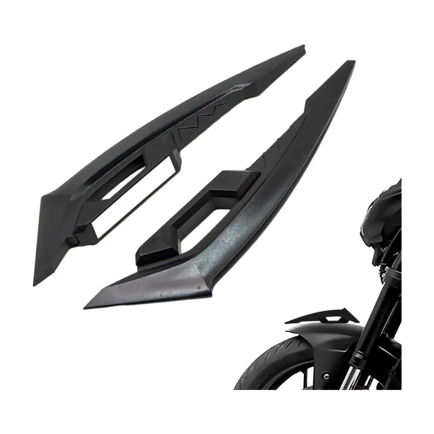 Vagary Black Wing Side Helmet Spoiler Aerodynamic Wing - Image 1