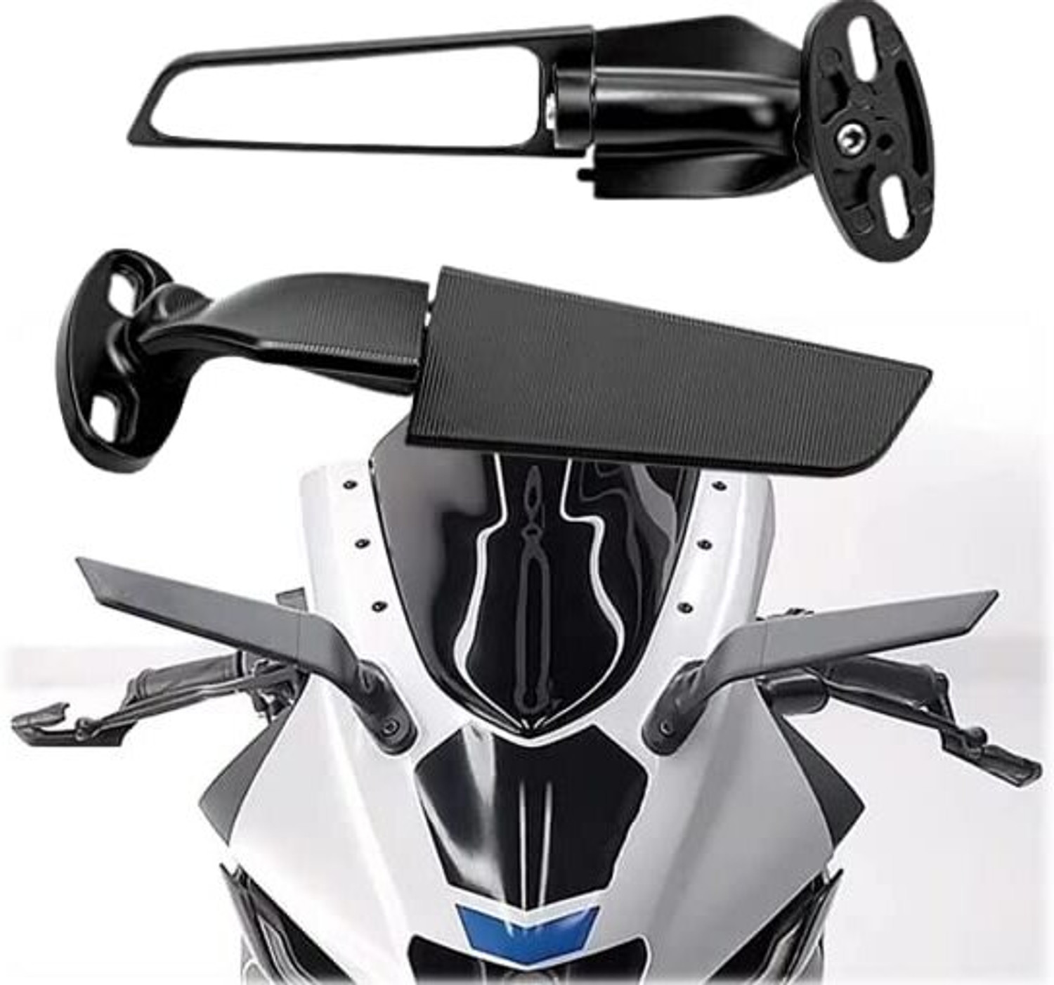 Image of Vagary Aerodynamic Adjustable Wing Mirror For R15 V4, V3, R15 V4M Bike Fairing Kit