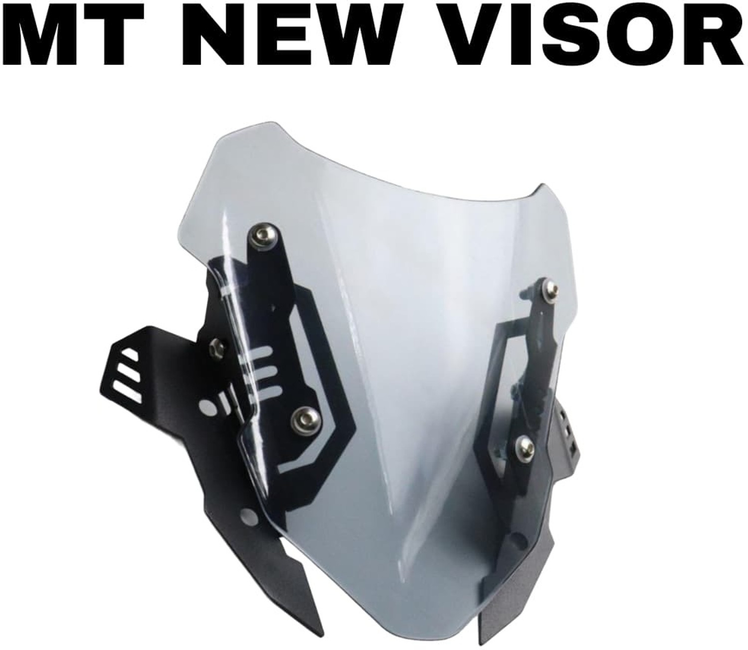 Image of PROWOXI MT15 Clear Clamp Windscreen Visor for MT15 Bikes Pack of 1 Bike Headlight Visor Bike Headlight Visor