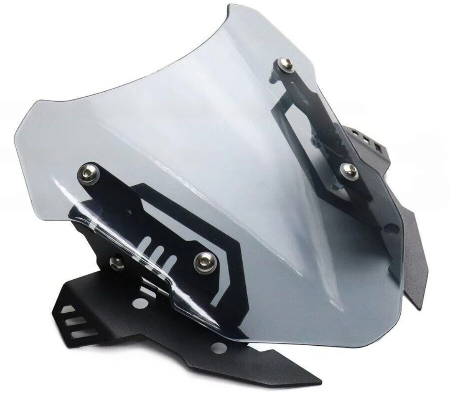 Image of PROWOXI MT15 Clear Clamp Windscreen Visor for MT15 Bikes Pack of 1 Bike Headlight Visor Bike Headlight Visor