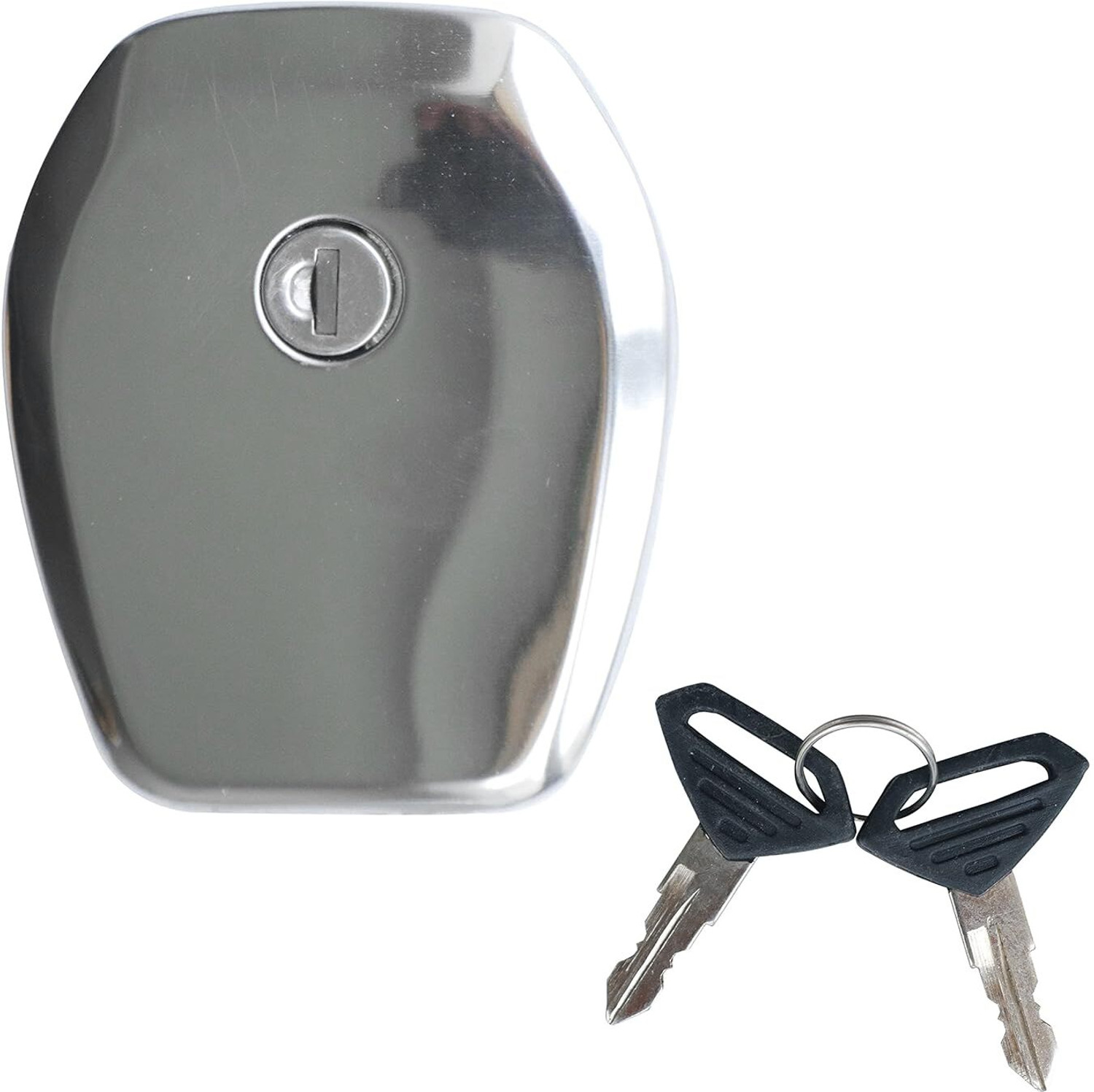 Image of Vtrust Petrol Tank Lock Set for Platina BS4, Discover BS4 Key Switch Lock (Silver)
