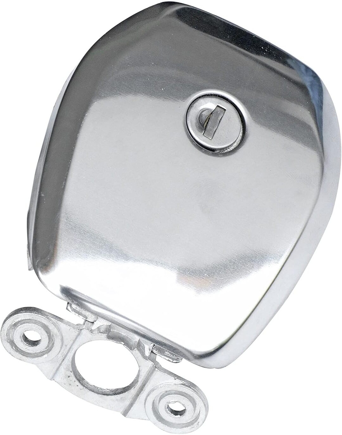 Image of Vtrust Petrol Tank Lock Set for Platina BS4, Discover BS4 Key Switch Lock (Silver)