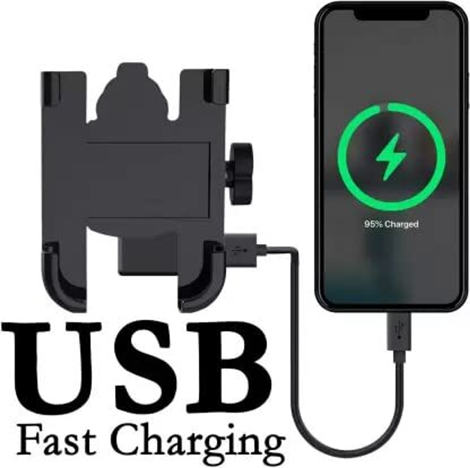 Swaminex USB Bike Mobile Holder with Charging - Image 1