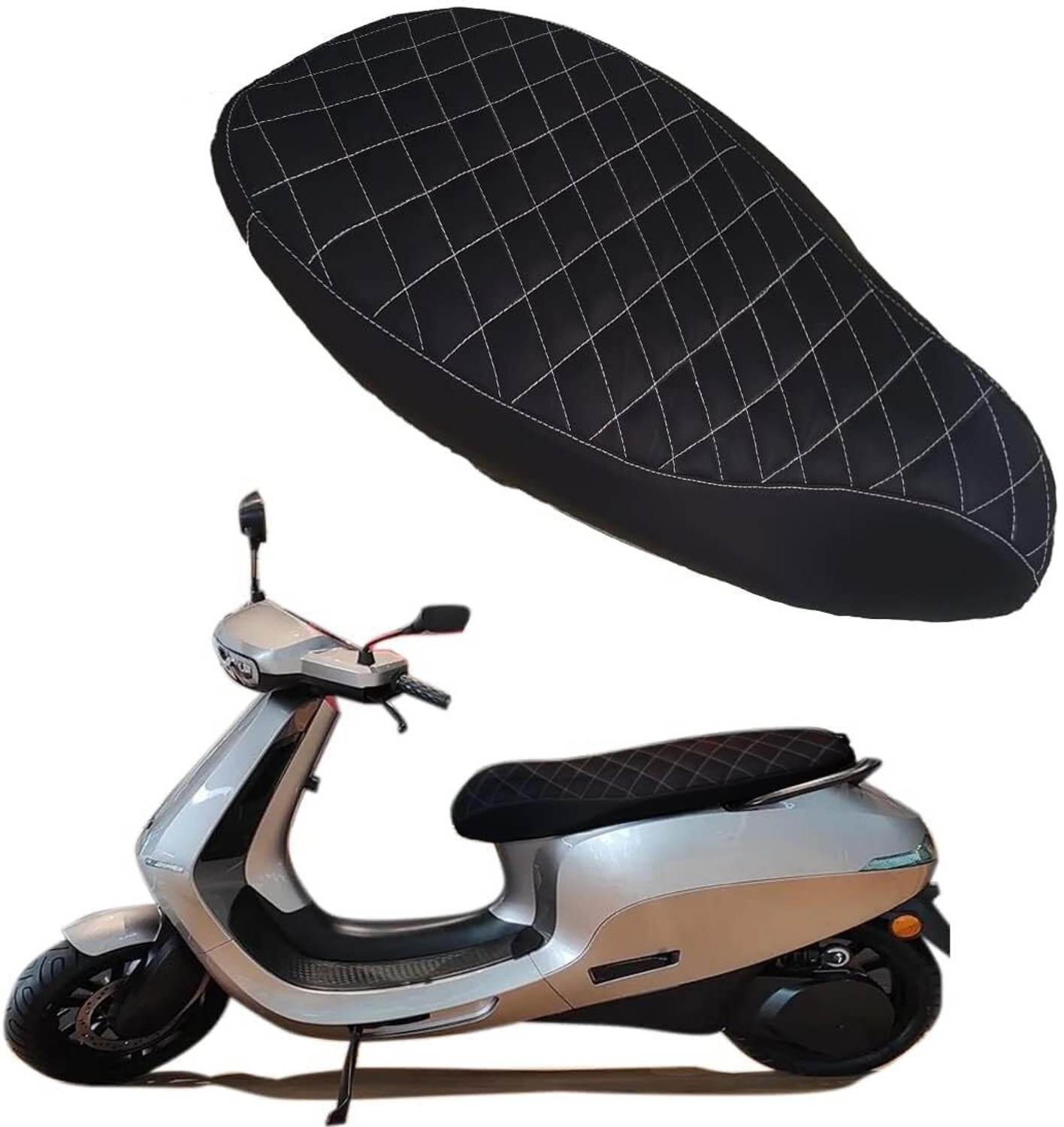 Image of WHEETOYKART Premium Leather Seat Cover for Royal Enfield Standard /Electra /Bullet 350 /500 Split Bike Seat Cover For Royal Enfield Classic 350, Classic 500