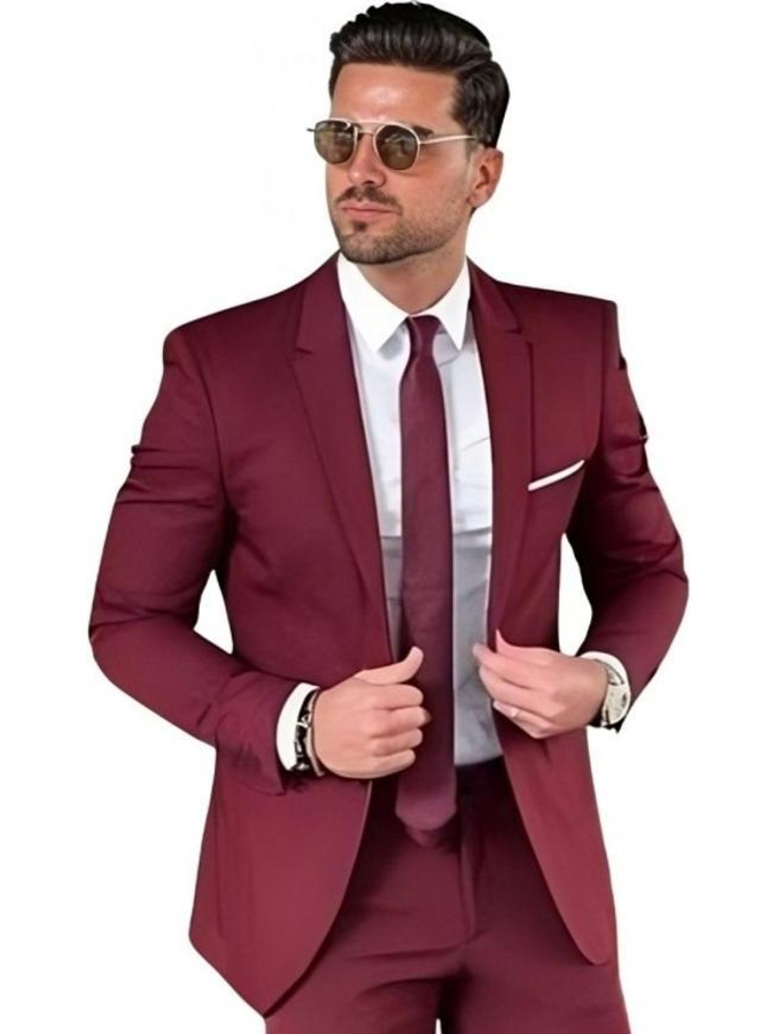 Image of PETER ENGLAND Men Single Breasted - 2 button Solid Suit