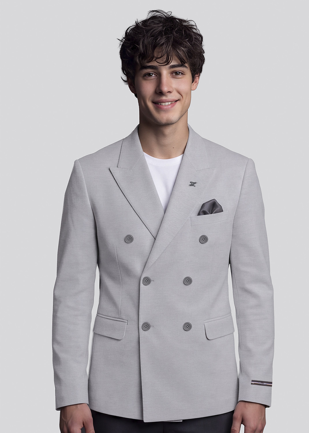 Image of RARE RABBIT Men Solid Single Breasted Formal Blazer (Green)